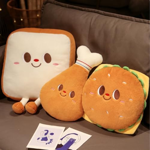 Adjustable Size Hamburger Plush Cute Food toy for Kids