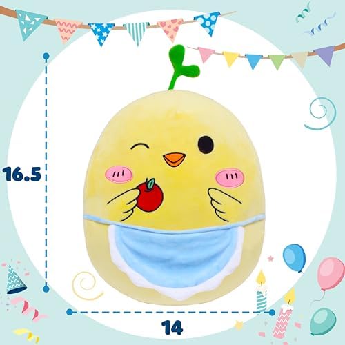 AmyToo Kawaii Chicken Plush Pillow 165 Easter Decor
