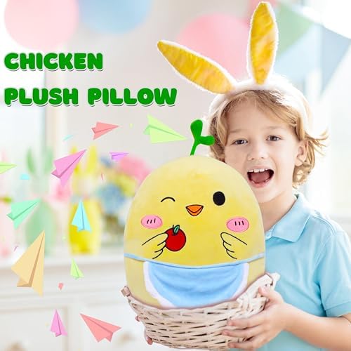 AmyToo Kawaii Chicken Plush Pillow 165 Easter Decor