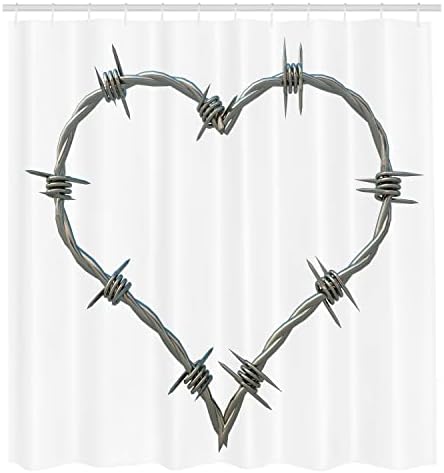 Ambesonne Barbed Wire Shower Curtain Security Destination