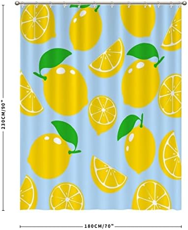 Lemon Fruit Bath Curves 71x91 Washable Washablelemicsrhs