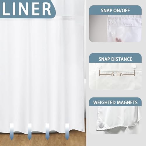 Sunflower Farmhouse Bath Curtain No Hook Design 71x74