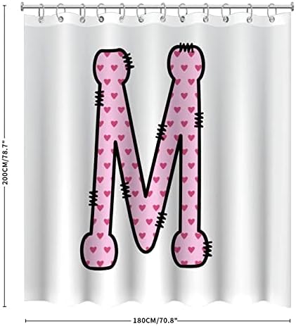 VEHFA Cute Pink Love Heart M Shower Curtain
