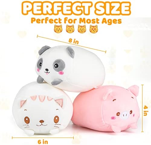 Labeol Plush Toys Set - Cute Plush Pillow for Cats Pigs and Pandas
