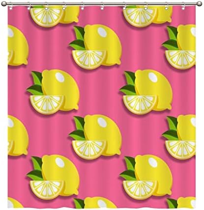 Charming Abstract shower curtain Modern Lemon Fruit Design
