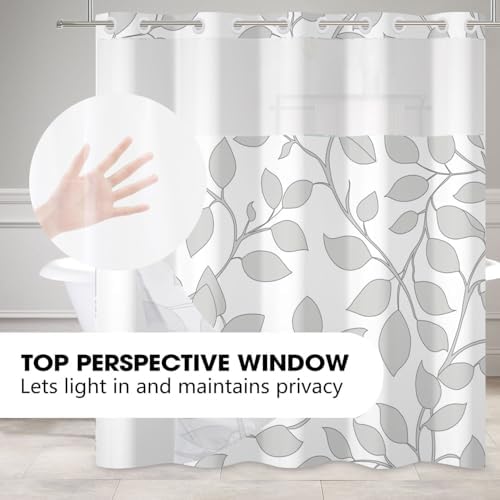 Elegant Modern No-Ring Shower Curtain