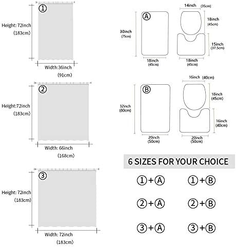 ZOE GARDEN Gradient Blue Bathroom Set 72x72-inch Showers More