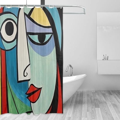 DAOWANGZUO Female Face Shower Curtain Set 1