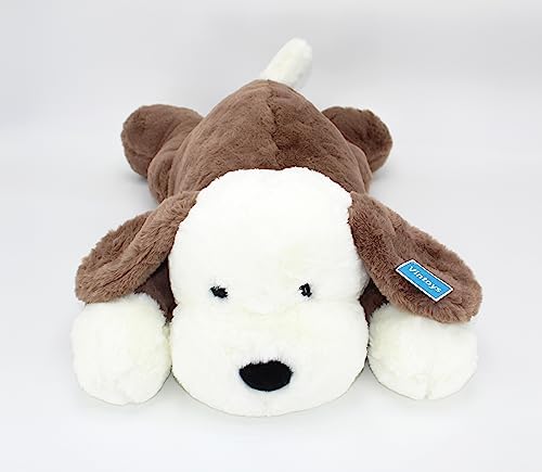 Dog Hugging Pillow Big Soft Plush Pillow for Kids and Adults Brown