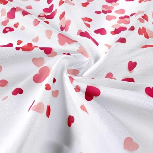 Valentine Red Heart Shower Curtain