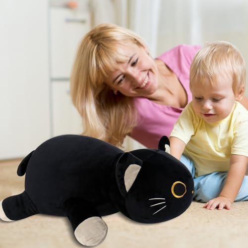Wepop 24 Black Cat Weighted Plush Pillow