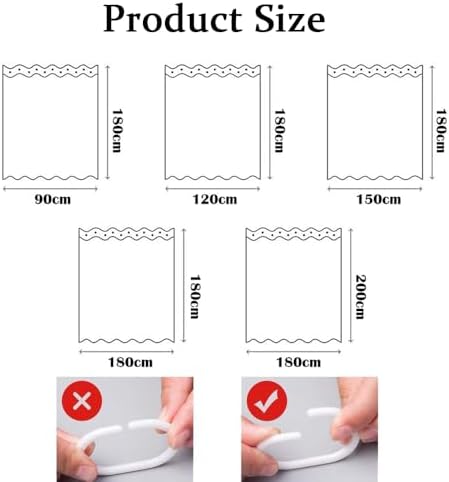 Square Shower Curtain with 12 Hooks Green Brown Plaid