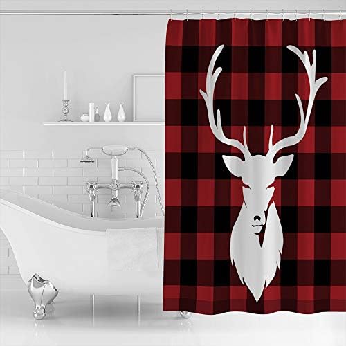 Waterproof 78-inch Shower Curtain with 12 Hooks