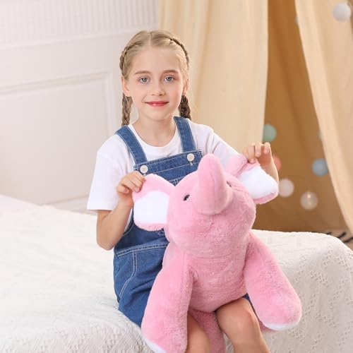 Perfectly Weighted Plush Elephant 27-inch 5 lbs