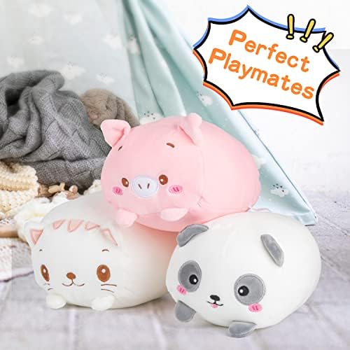 Labeol Plush Toys Set - Cute Plush Pillow for Cats Pigs and Pandas