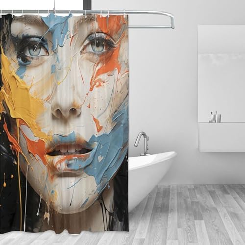 DAOWANGZUO Female Face Shower Curtain Set