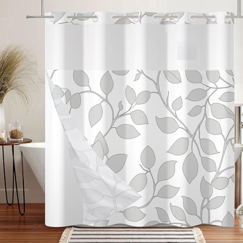 Elegant Modern No-Ring Shower Curtain