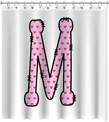 VEHFA Cute Pink Love Heart M Shower Curtain