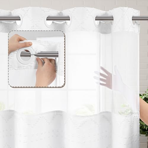 Durable Aesthetic 71 W x 74 L Shower Curtain Set