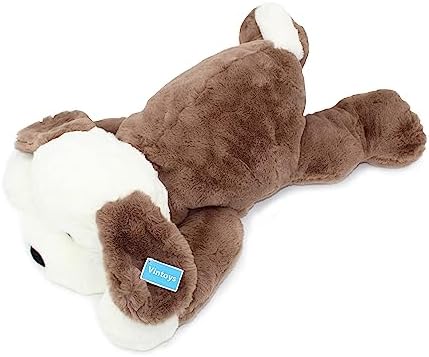 Dog Hugging Pillow Big Soft Plush Pillow for Kids and Adults Brown