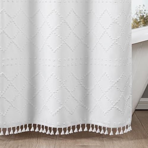 Durable Aesthetic 71 W x 74 L Shower Curtain Set