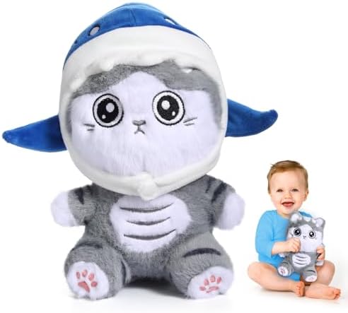 Emoin 8 Inch Shark Cat Plush Toy Kawaii