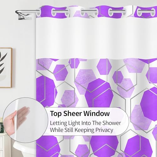 Striking Geometric Print - Mowxune - Double-Layer Luxury Bath Curtain