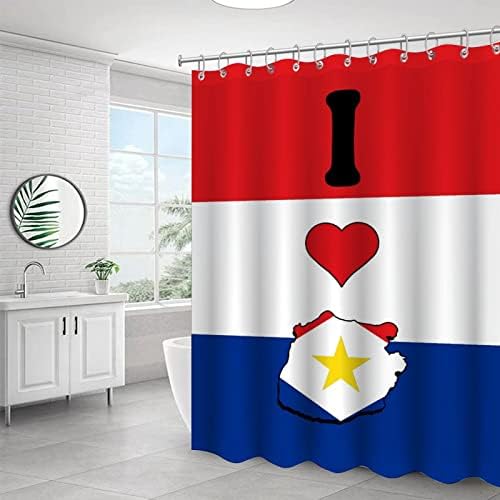 Saba Macaw Parrot Floral Shower Curtain Waterproof Bathroom Accessory