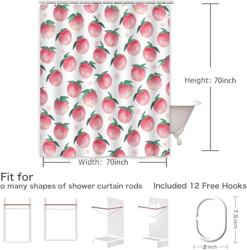 Cute Peachy shower curtains for bathroom decor
