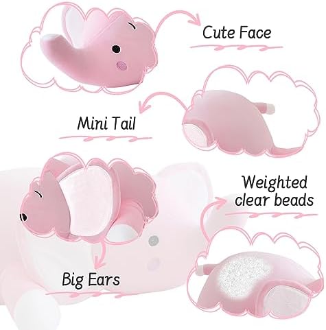 Weighted Elephant Plush Hugging Pillow for Kids