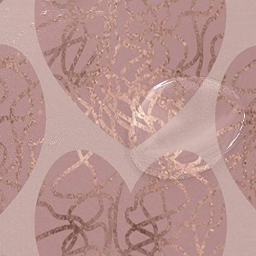 ALAZA Fabric Shower Curtain 72x72 Rose Gold Glitter Hearts