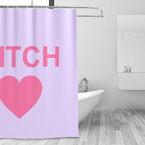 Bitch Heart 72x72 Inch Waterproof shower curtain