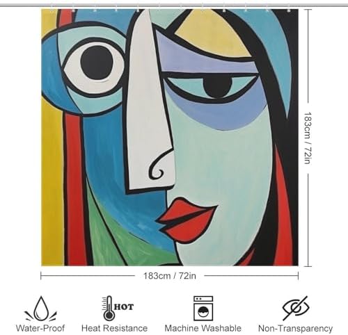 DAOWANGZUO Female Face Shower Curtain Set 1