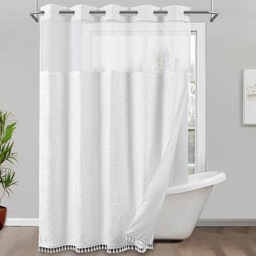 Durable Aesthetic 71 W x 74 L Shower Curtain Set