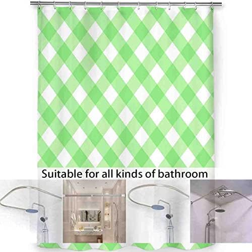 Stylish VISALUNA 72x72in Checkered Shower Curtain