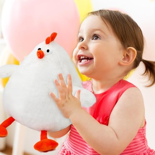 Cute White Animal Plush Toy Kawaii Fat Stuffed Animal for Kids