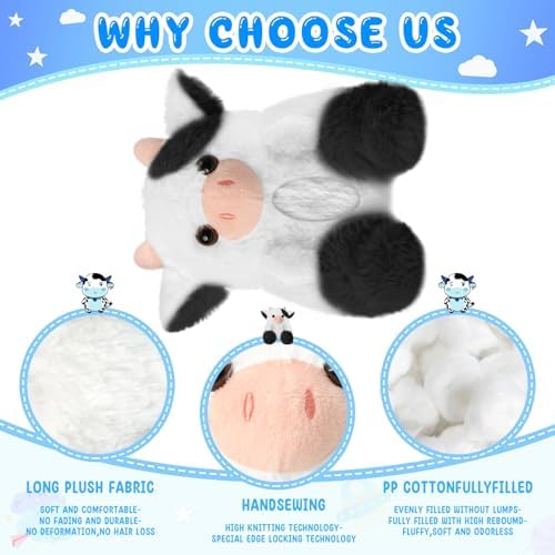 Cute Cow Plush Pillow - Black 1