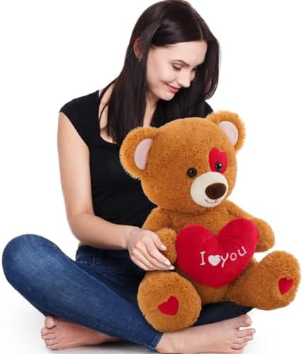 MaoGoLan Teddy Bear Plush 20 Red Heart Symbol for Love