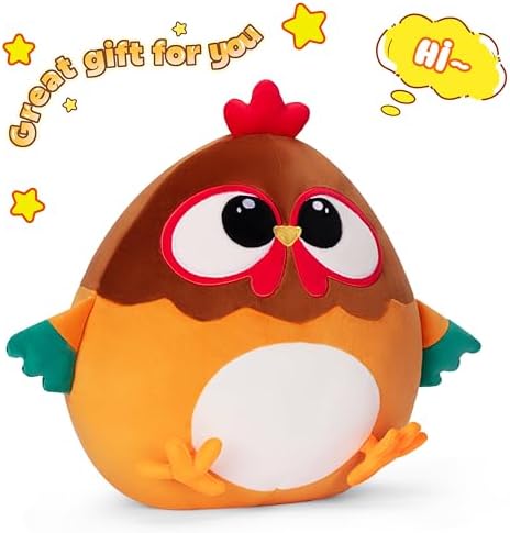 Big Adorable Orange Chicken Pillow Plush