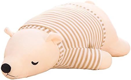 White 14-inch Stuffed Polar Bear Sleepy Plush Toy for Kids Adults