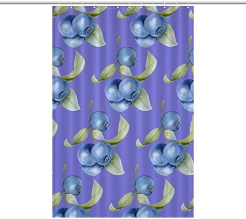 Cute Blueberry Bathroom Curtain 48x72
