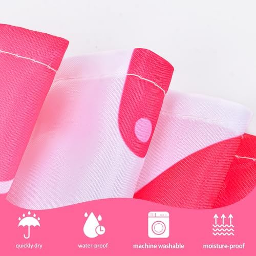 Nidoul Valentines Day Shower Curtain Set 72x72 Inch