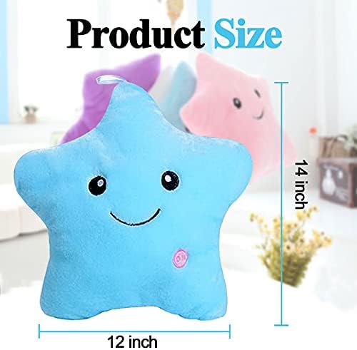Glowing Twinkle Star Plush Pillow for Kids
