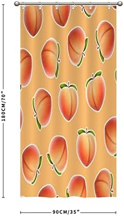 Cute Washable Peach Shower Curtain