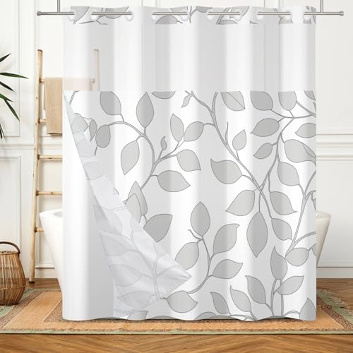 Elegant Modern No-Ring Shower Curtain