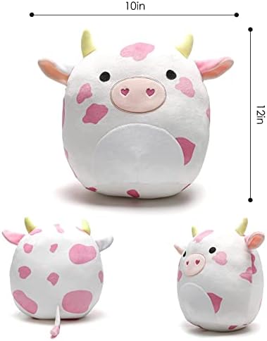 12 Inch Spotted Cow Plush Pillow - 4D Cute Print