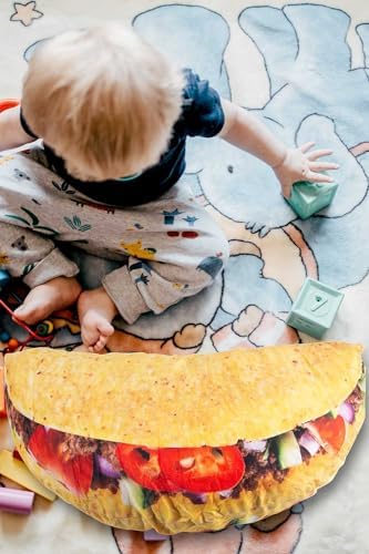 ZIGFRUIT Taco Plush Pillow 3D Giant Food Throw Cushion