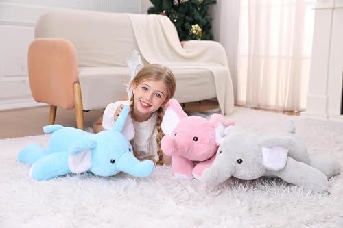 Perfectly Weighted Plush Elephant 27-inch 5 lbs