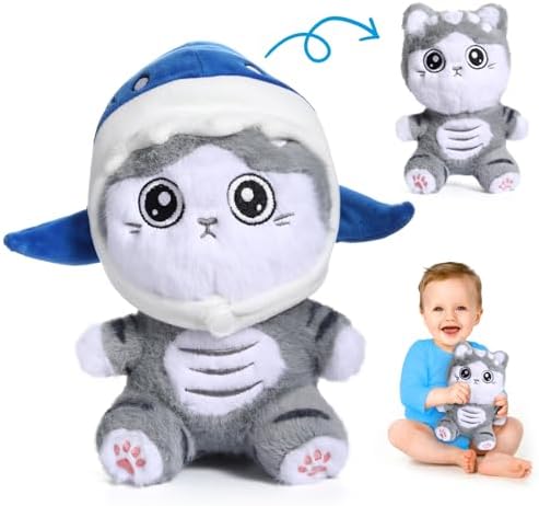 Emoin 8 Inch Shark Cat Plush Toy Kawaii