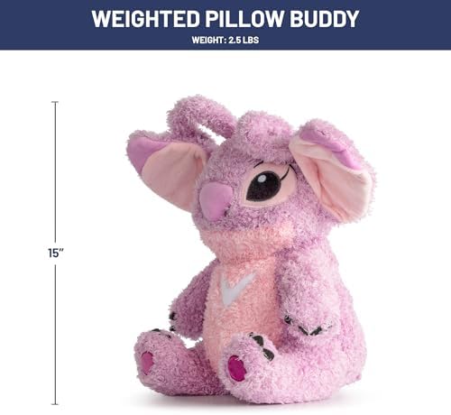 Jay Franco Weighted Angel Plush Pillow - 25 lbs 15 Inches Pink